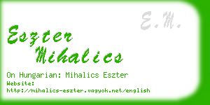 eszter mihalics business card